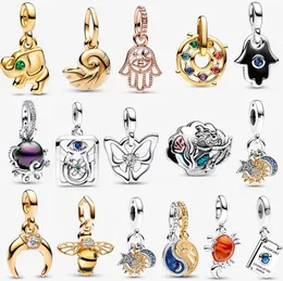 2023 NYA 925 Silver Charms Little Mermaid Seashell Ursula Dangle Charm Diy Fit Pandora Pendant Armband Halsband Designer smycken med låda