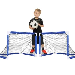 Kids Soccer Goal Games Toys Football Net, Backyard, Indoor Outdoor Sports, Set of 2