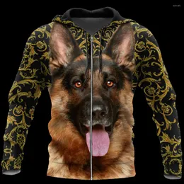 Herren Hoodies Deutscher Schäferhund 3D Vollbedrucktes Hemd für Mode-Trainingsanzug Lässiger Druck Reißverschluss/Hoodie/Sweatshirt/Jacke/Männer Frauen
