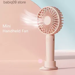 Electric Fans 2023 New Portable Fan 2000mAh Rechargeable Handheld Fan Mini Usb Fan for Camping Mini Portable Air Conditioner Air Cooler T230602