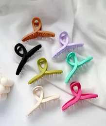 Coreia Meninas Candy Color Cross Clamps Ácido Acético Oco Sweet Hair Claws For Women Scrunchies Wash Rabo de Cavalo Hairpins Jóias Access3347170