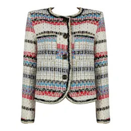 Kvinnorjackor Klädtillverkare Custom Coloful Long Sleeve Short Top Blazer Women Jacket Coat