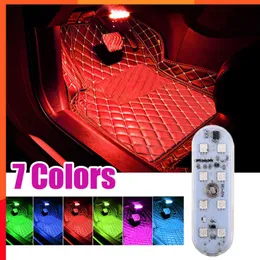 New Car Interior Light LED Car Proof Touch Flash Light Door Magnet Touch Light USB Chargeable Battery Auto Motorhome Ceiling Lamps