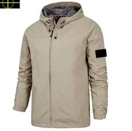 plus size coat Designer's New Men's Stone Jacket Island Rushsuit Men's Long Sleeve Casual Sports Brand Zipper is land Outdoor Waterproof5xl23