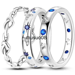 Anelli a fascia 2023 Anello a cuori annodati impilabili in vero argento sterling 925 per le donne Anello gioielli in argento fine Matrimonio Fidanzamento Regalo di compleanno J230602