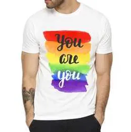 Gay lesbienne LGBT amour fierté gros arc-en-ciel conception impression T-shirts pour homme et femmes été décontracté t-shirt unisexe t-shirt ZCGT