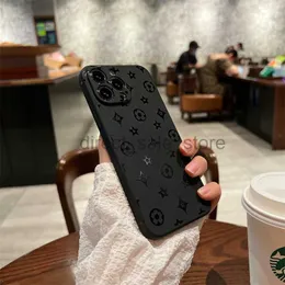 Luxury Phone Case iPhone 14 12 13 11 Pro Max 14 13 Mini X XS XR 7 8 Plus SE 6 6S Designer Fashion Leather Old Flower Case L55014