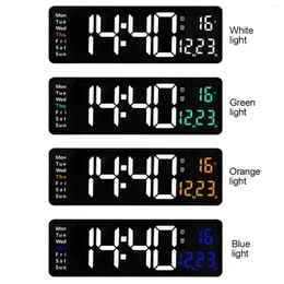 ساعات الحائط Lectronic LED الرقمية الرقمية حجم درجة حرارة أسبوعية بسيطة