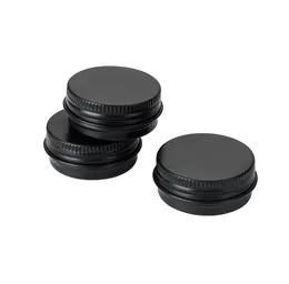 15g Pequeno Frasco de Alumínio Preto 15ML Vazio Bálsamo para os Lábios Cosmético Creme para os Olhos Frasco Loção para Viagem Recipiente de Lata SN780