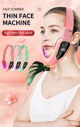 Ansiktslyftanordning LED -fotonterapi Ansiktsbandande vibration Massager Double Chin V Face Shaped Cheek Lift Belt Machine