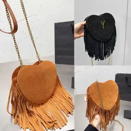 HOT Y Letter Heart Designer Bag Feminina Tassels Shoulder Bags Luxurys Handbags Fashion Chain Designer Crossbody Bags Woman Purse Wallet 221210