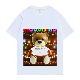 2023s Summer Moschiio Mens T Roomts Женские дизайнеры Man Trats Fashion Men Tees Spring Auumnt US Size S-XXL Man Tee рубашка негабаритная белая футболка роскошная 501qlt 38li7e