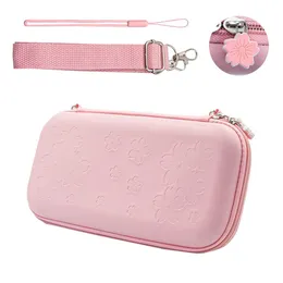 Organizer Kawaii Sakura Travel Carrying Storage Bag For Nintendo Switch Lite Game Console Box Shell Cover Cute Protective Case