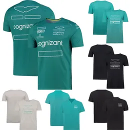 2023 Yeni Formül 1 Takım T-Shirt F1 Sürücü Tişörtleri Yaz Günlük Yarışı O Boyun Yakası T-Shirt FSHION Erkek Polo Gömlek Formaları Özel