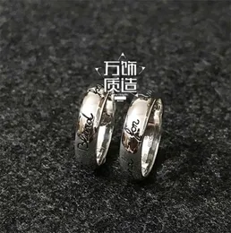 bijoux de créateurs bracelet collier couple intrépide de haute qualité Sterling Ring 6mm tendance fleur oiseau aveugle pour l'amour hommes femmes paire anneau