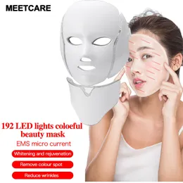 Devices 7 Colors Led Facial Mask Led Korean Photon Therapy Face Mask Machine Light Therapy Acne Mask Neck Beauty Led Mask