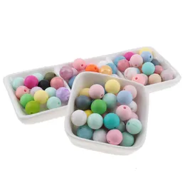 ألعاب أسنان الأطفال 500 ٪ 12 ملم سيليكون رديان جولة Baby Teether Pacifiers لسلع الأطفال Baby Beads Beads Beads BPA Free 230601