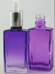 Weiße mattglänzende 15-ml- und 30-ml-Tropfflaschen aus E-Liquid-Glas für E-Liquid, quadratische Glasflaschen, rechteckig, grün, lila, blau3920278