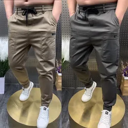 Pantaloni pantaloni casuali uomini 2022 pantaloni da jogger uomini a colori solidi high streetpants coullo pellicola più dimensioni