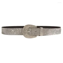 Belts Bling For Rhinestone Women Cowgirl Western Belt Jeans Luxury Designer Strap Punk