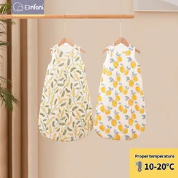 Sleeping Bags Elinfant Soft born Baby Bag Bamboo Cotton Warm Wearable Blanket Winter Print Vest Sleep Sack 230601