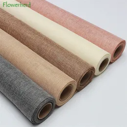 Packaging Paper 48cm X 4.5m Colored Linen Cotton Craft Paper DIY Roll Bouquet Flower Wrapping Linen Flower Packing Florist Floral Wrapping Paper 230601