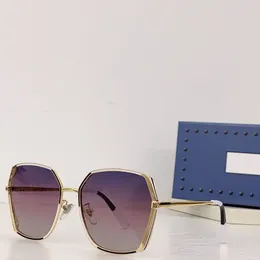 النظارات الشمسية الكلاسيكية للأزياء للرجال المعدني مربع الذهب