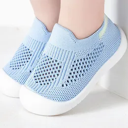 First Walkers Baby First Shoes Toddler Walker Infant Boys Girls Kids Rubber Soft Sole Floor Barefoot Casual Shoes Knit Booties Anti-Slip 230601