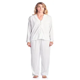 Sıradan Geceler Kadınlar Uzun Kollu Çiçek Dantel Trim Pijama Seti