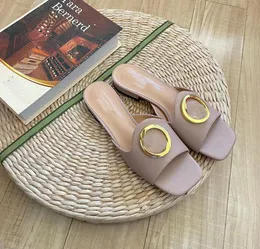 Kvinnor häl mule tofflor lammskinn blå casual sandaler sommar designer lyx mode damer strand utomhus platt flip flops sandal weys098