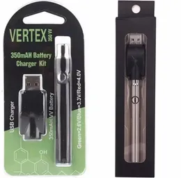 Batterie de préchauffage Vertex VV Préchauffer 350mAh Tension de stylo ouvert réglable 510 fil pour vaporisateur de cartouche d'huile de cire6263489