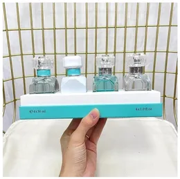 Unisex diamantflaska parfym ren iheer vit upplaga 30 ml 4st intensiv unisex parfum med låda gåva för kvinna spray snabb leverans