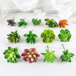 Decorative Flowers Succulents Flower Artificial Plants Bonsai Home Garden Pot Decor Christmas Wedding Decoration Craft DIY Accessories