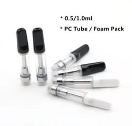 Cell Vape Cartridges Glass Thick Oil Atomizer Tank TH205 TH210 G5 Mini Carts with Ceramic Coils Drip Tips Cartridge for 510 Thre3169023