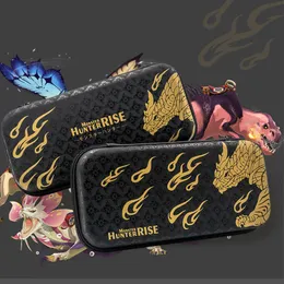 Organizer for Nintendo Switch Monster Hunter RISE Theme Protective Storage Bag for Nintendo Switch OLED Console Travel Carry Case Pouch