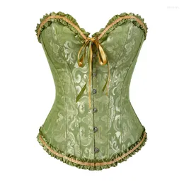 Bustiers Korsetten En Shapewear Lingerie Corset Plus Size Brocade Vrouwen Sexy Vintage 6xl Rood Zwart Groen