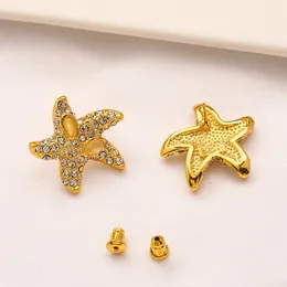 New Style Designer Brand v Letter Stud arock Women 18k Gold Gold Plated Fething Stowring inclaid extal Geometry Starfish Ear Ring Wedding 2024