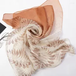Szaliki 160 50 cm krem ​​przeciwsłoneczny szalik szal Georgette chustka cienki oddychający plaż