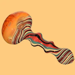 Heady Colorful Wig Wag Pyrex Thick Glass Pipes Portable Filter Dry Herb Tobacco Spoon Bowl Smoking Bong Holder Innovative Waterpipe Handmade Hand Tube DHL