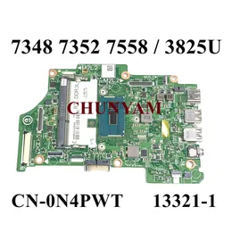 Nuova scheda madre 133211 W/ 3825U per Dell Inspiron 13 7000 7348 7352 Laptop Notebook Motherboard CN0N4PWT N4PWT Mainboard100 Testato