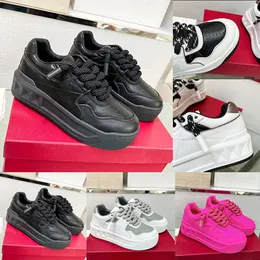 ONE Top Quality Shoe STUD Men nappa leather XL Sneaker black White Platform Casual Shoes Men Women designer low-top calfskin luxury sports shoes