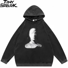 Men's Hoodies Sweatshirts Hip Hop Streetwear Hoodie Sweatshirt Retro Vintage Washed Black Hoodie Cotton Autumn Men Hooded Pullover Harajuku Hipster 230601