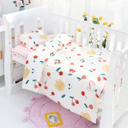 Bed Rails Cotton Baby Quilt Cover 150120cm Nordic Style utan att fylla 1 st Skin Friendly Borns Däcke Cartoon 230601