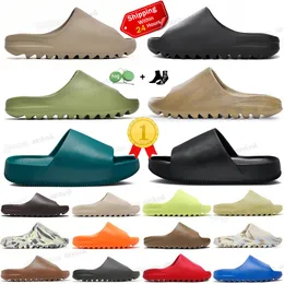Designer glider sandaler för kvinnliga män glider tofflor onyx ren ockra benharts skjutreglage glöd grön öken sand svart ararat lin mens gummi mode stor sko storlek 36-48