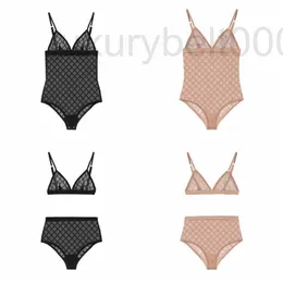 Bustiers Korsetts Designer Brief Tüll Dessous Body Spitze bestickt Damen Unterwäsche Vintage BH Slips Set dünne atmungsaktive Bodys Sexy durch Trikots