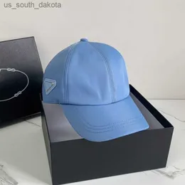 Women Nylon Hat Mens Baseball Cap Designers Fitted Caps Hats Side Triangle Casquette Gift 2105284SX L230523