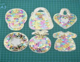 60PcsSet Sequin Embroidery Patches For DIY Clothing Phone Case Iron on Applique9376487