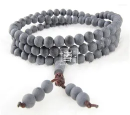 Strand unisex preghiera perline di legno buddista tibetano Mala Buddha bracciale rosario braccialetto