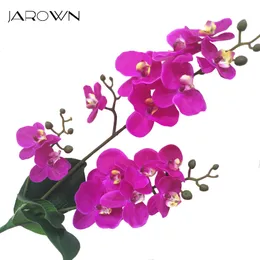 Garden Decorations JAROWN Artificial Real Touch Latex Butterfly Orchid Flores 3 Branch 15 Head Band Leaf Fake Flower Wedding Decor Home 230601