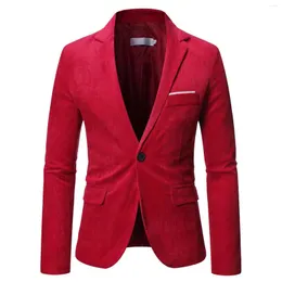 Ternos masculinos Casual Moda Terno Cor Sólida Corduroy Negócios Cavalheiro Casaco de Chuva Masculino Equipamento de Caça Para Homens Padrinhos